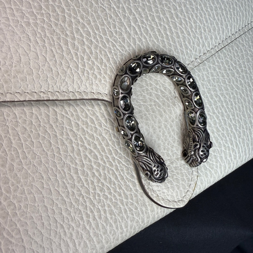 Gucci Ivory White Leather Dionysus Wallet on Chain (WOC) Bag - Picture 9 of 16